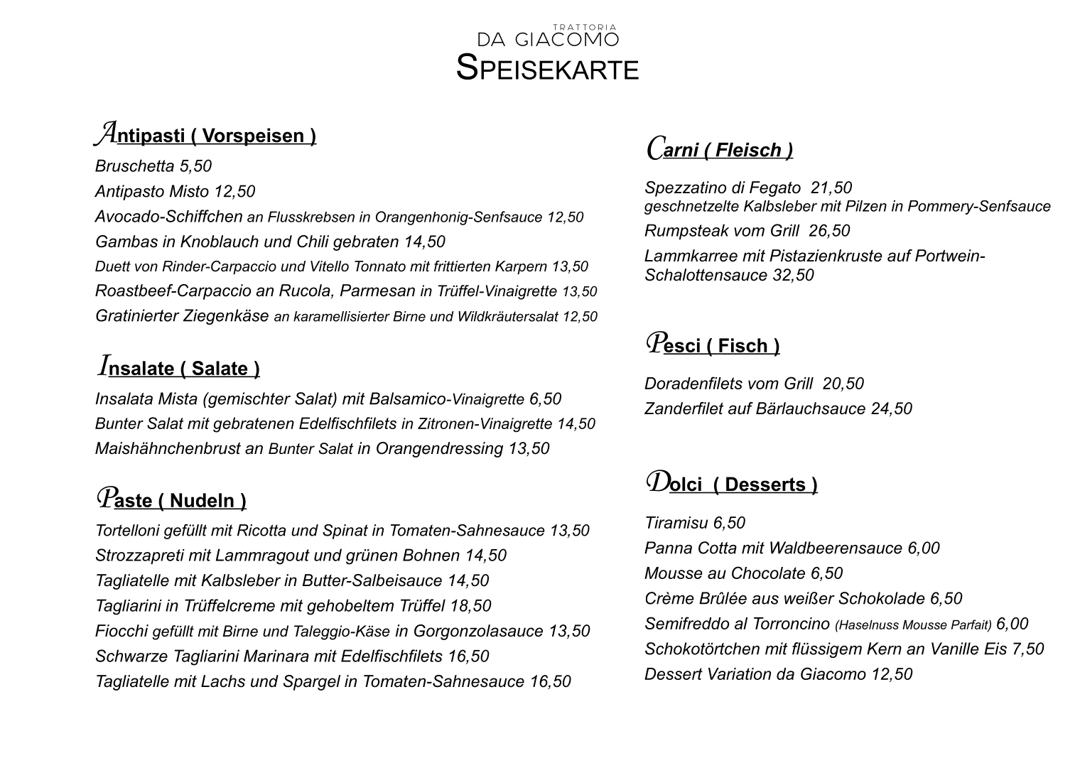 Gänseessen Düsseldorf | DA GIACOMO Düsseldorf